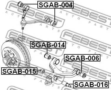 Febest SGAB-015 Сайлентблок ричагу