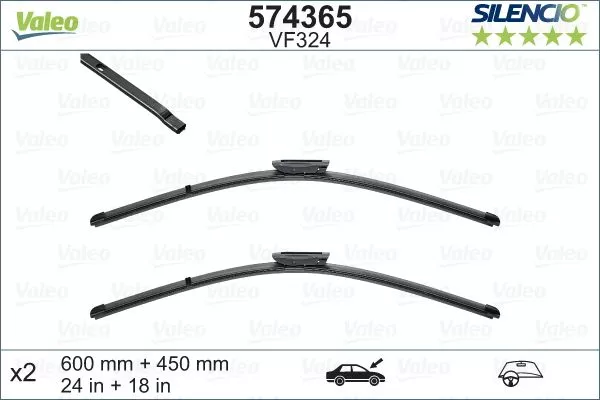 VALEO 574365 Щетки стеклоочистителя