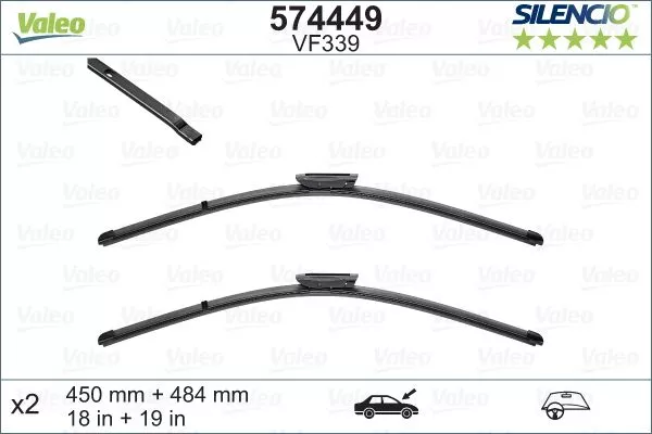 VALEO 574449 Щетки стеклоочистителя