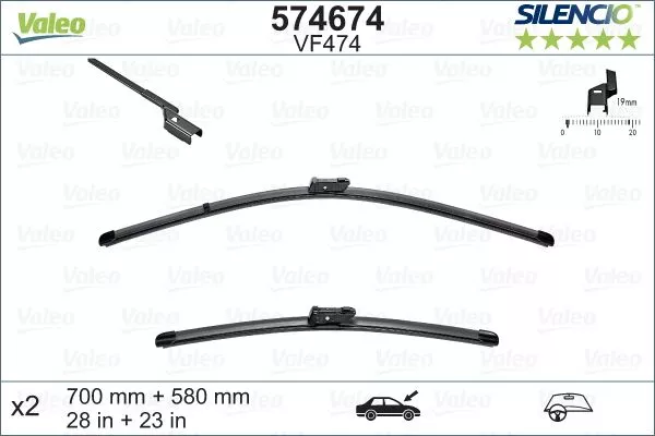 VALEO 574674 Щетки стеклоочистителя