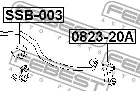 Febest SSB-003 Втулка стабилизатора