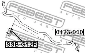 Febest SSB-G12F Втулка стабілізатора