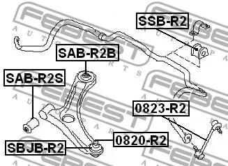 Febest SSB-R2 Втулка стабилизатора