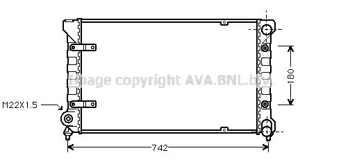 AVA QUALITY COOLING ST 2009 Радіатор охолодження двигуна