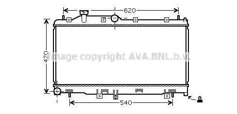 AVA QUALITY COOLING SU 2065 Радіатор охолодження двигуна