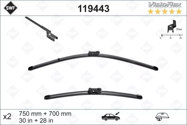 SWF 119443 Щетки стеклоочистителя