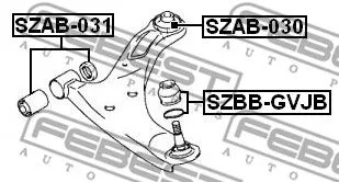 Febest SZAB-031 Сайлентблок ричагу