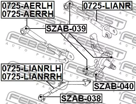 Febest SZAB-040 Сайлентблок рычага