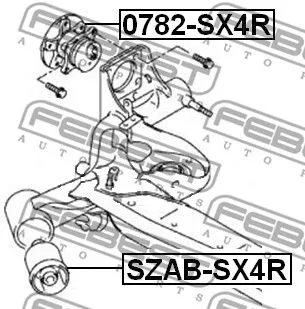 Febest SZAB-SX4R Сайлентблок балки