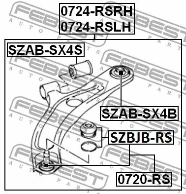 Febest SZAB-SX4S Сайлентблок рычага