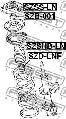 Febest SZB-001 Опорный подшипник амортизатора