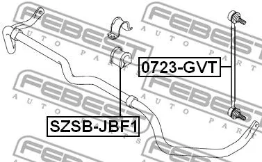 Febest SZSB-JBF1 Втулка стабилизатора