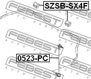 Febest SZSB-SX4F Втулка стабилизатора