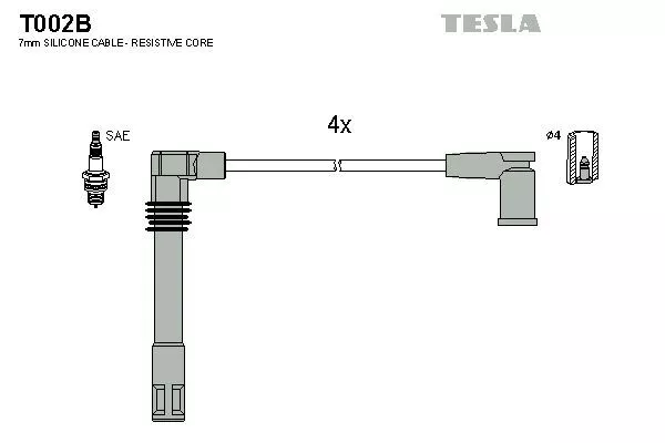 TESLA T002B Провода зажигания