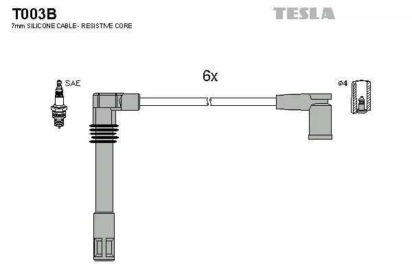 TESLA T003B Провода зажигания