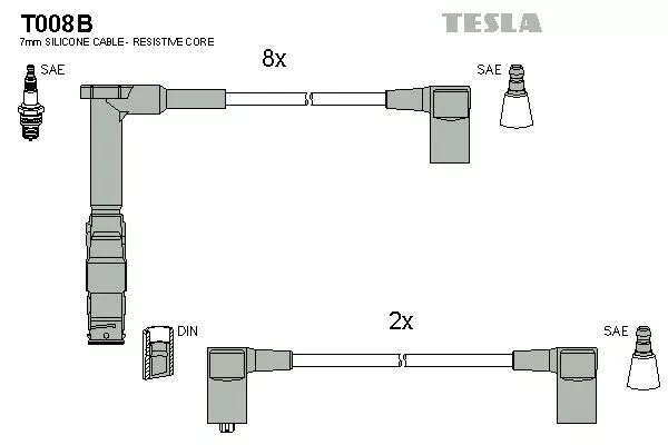 TESLA T008B Провода зажигания