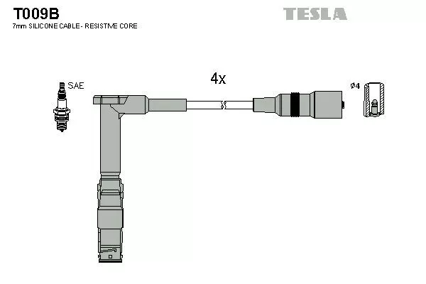 TESLA T009B Дроти запалювання