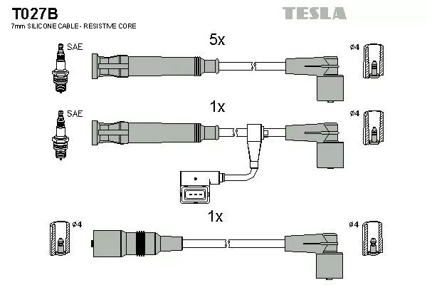 TESLA T027B Высоковольтные провода