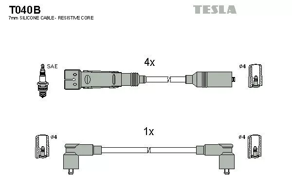 TESLA T040B Провода зажигания