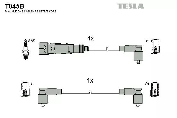 TESLA T045B Дроти запалювання