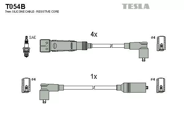 TESLA T054B Провода зажигания