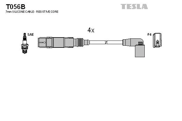 TESLA T056B Провода зажигания