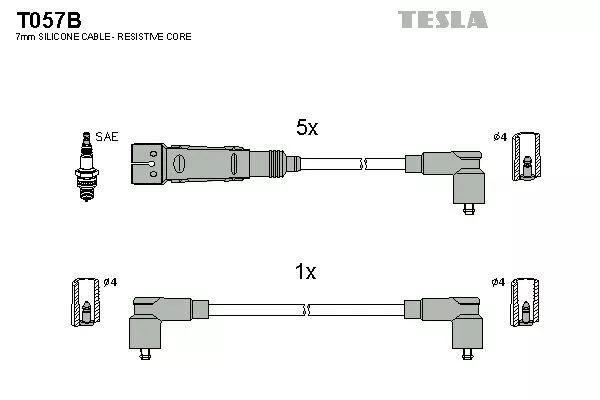 TESLA T057B Дроти запалювання