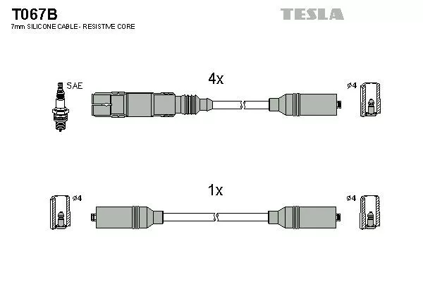 TESLA T067B Провода зажигания