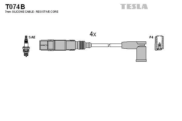 TESLA T074B Высоковольтные провода