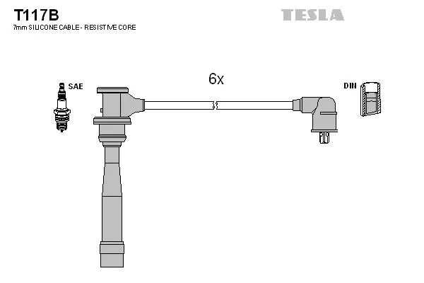 TESLA T117B Провода зажигания