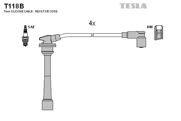 TESLA T118B Провода зажигания