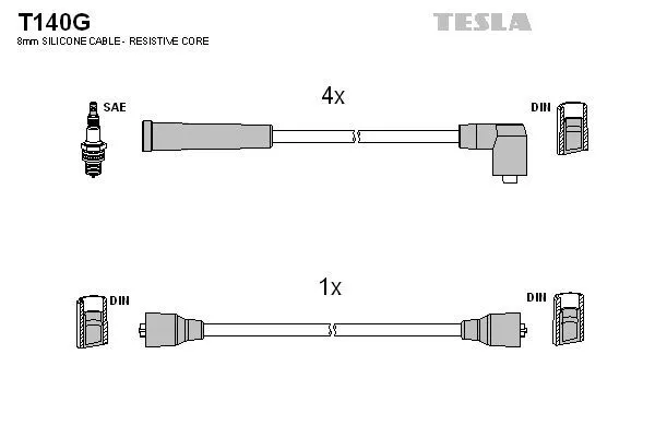TESLA T140G Провода зажигания