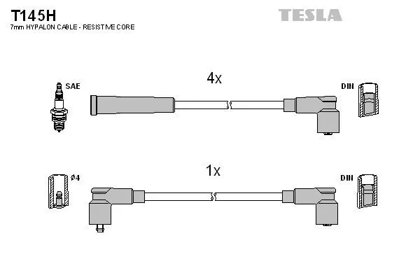 TESLA T145H Провода зажигания