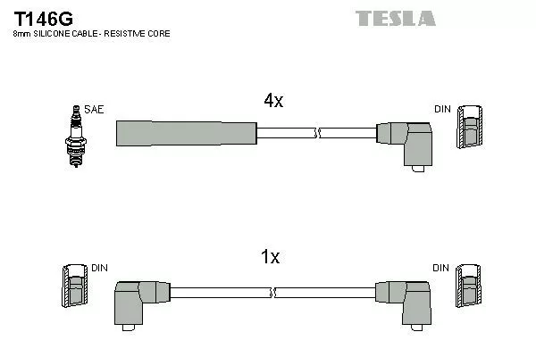 TESLA T146G Провода зажигания