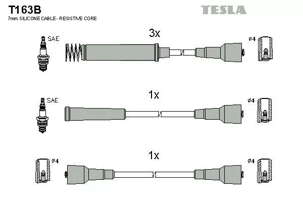 TESLA T163B Провода зажигания