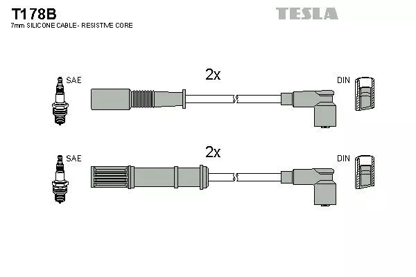 TESLA T178B Провода зажигания