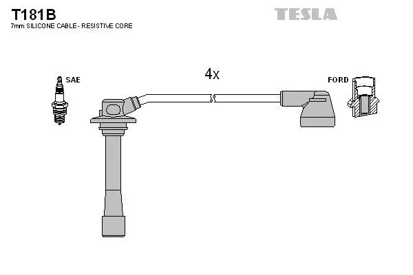 TESLA T181B Провода зажигания