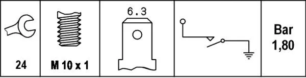 Hella 6ZL003 259-441 Датчик давления масла