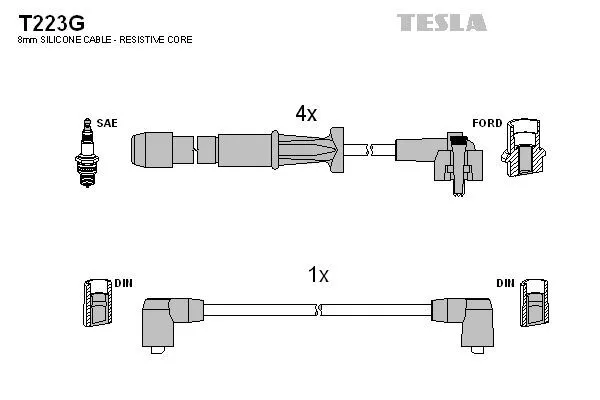 TESLA T223G Провода зажигания