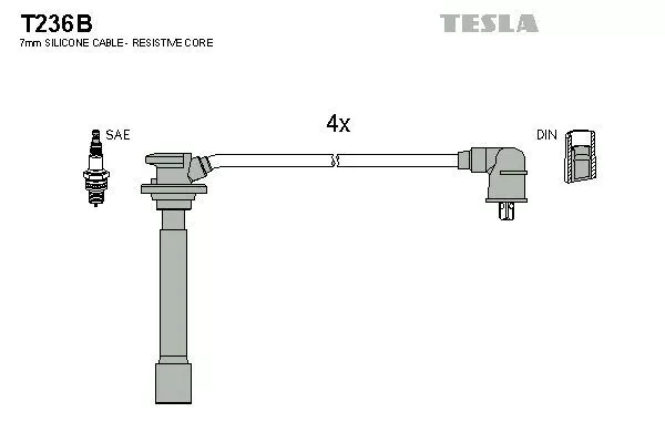 TESLA T236B Провода зажигания