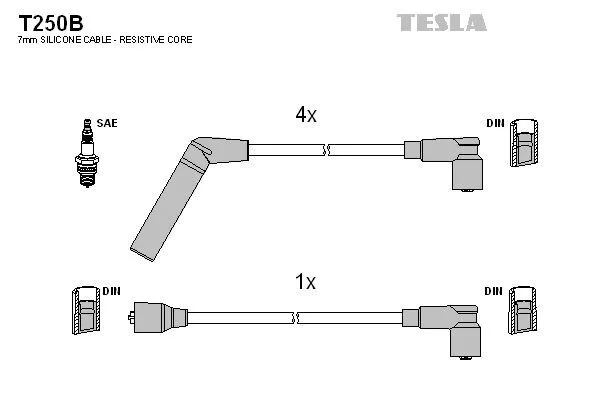 TESLA T250B Провода зажигания