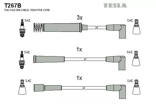TESLA T267B Провода зажигания