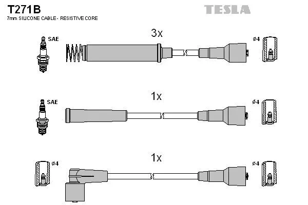 TESLA T271B Провода зажигания