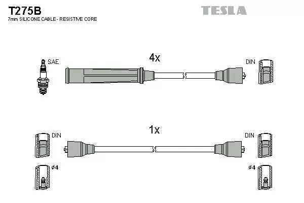 TESLA T275B Дроти запалювання