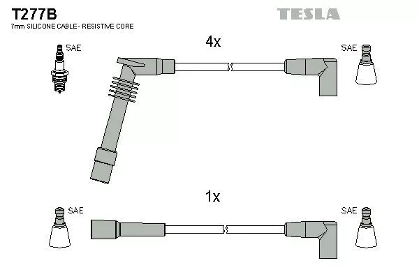 TESLA T277B Провода зажигания