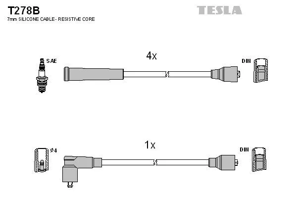 TESLA T278B Провода зажигания