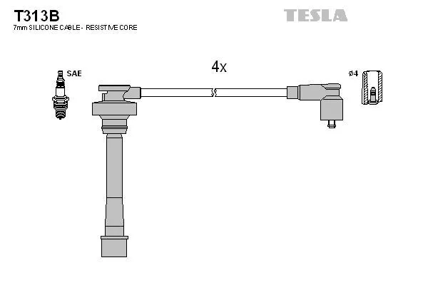 TESLA T313B Провода зажигания