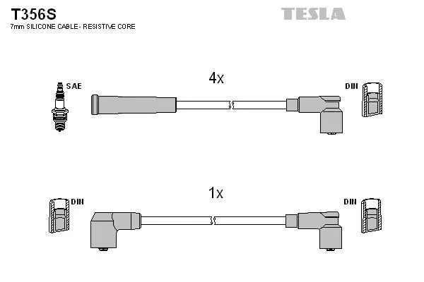 TESLA T356S Дроти запалювання