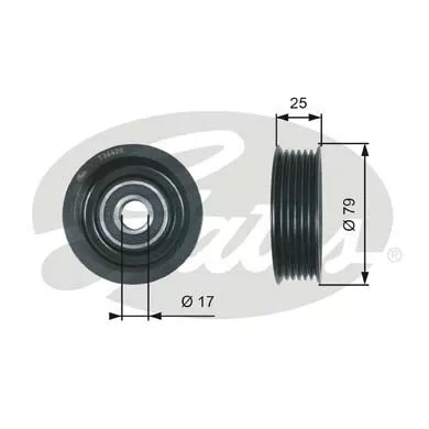 GATES T36420 Ролик ременя генератора