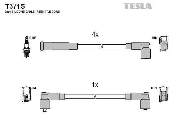 TESLA T371S Дроти запалювання